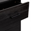 Kommode svart 42x35x110 cm heltre furu
