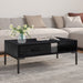 Salongbord svart 90x50x35 cm heltre furu