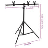 Bakgrunnsstativ T-form svart 91x60x(70-200) cm