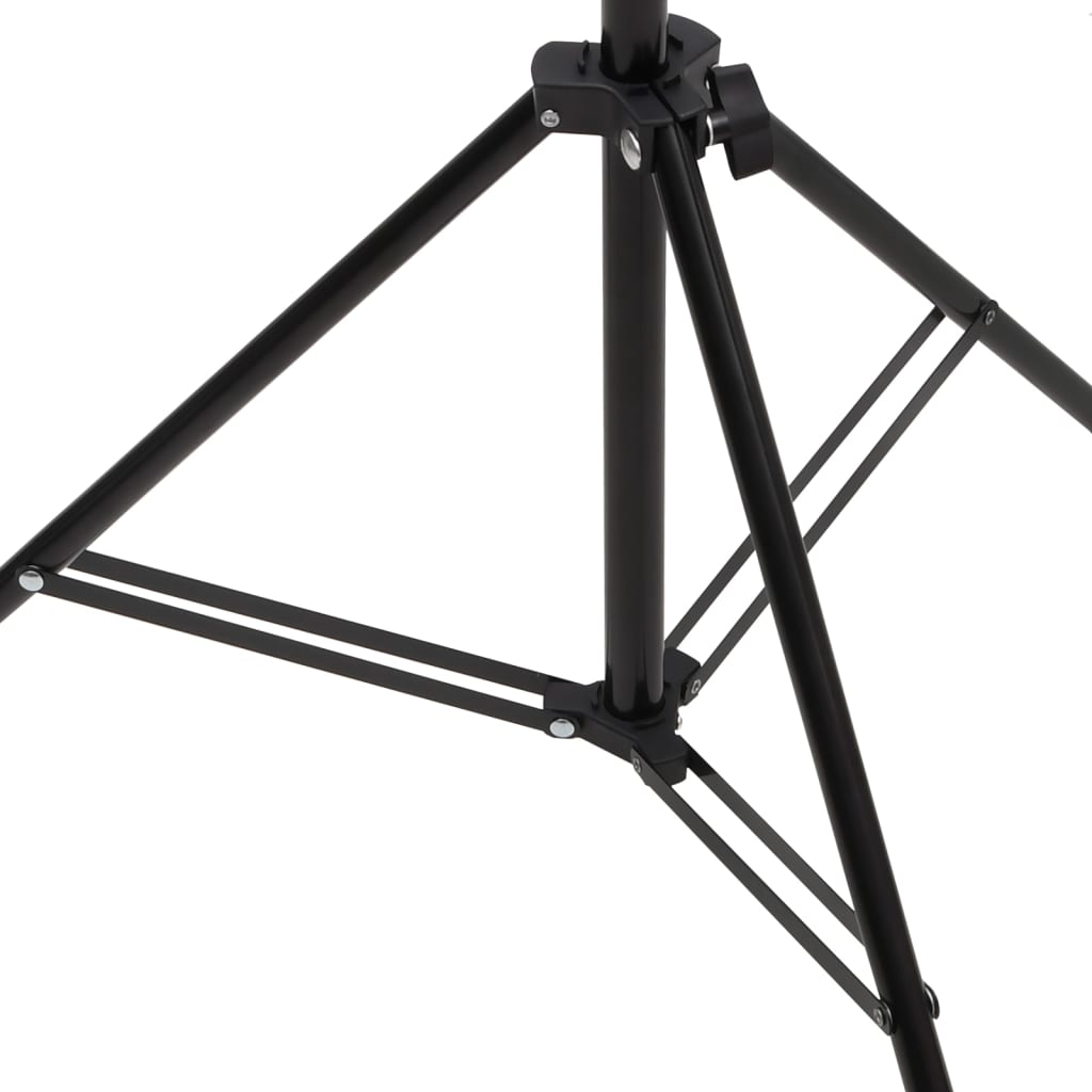 Bakgrunnsstativ T-form svart 151x60x(70-200) cm
