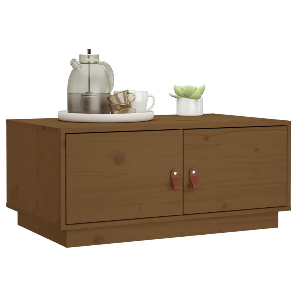 Salongbord honningbrun 80x50x35 cm heltre furu