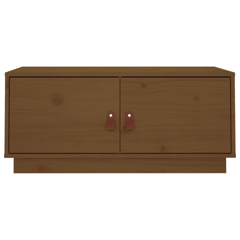 Salongbord honningbrun 80x50x35 cm heltre furu