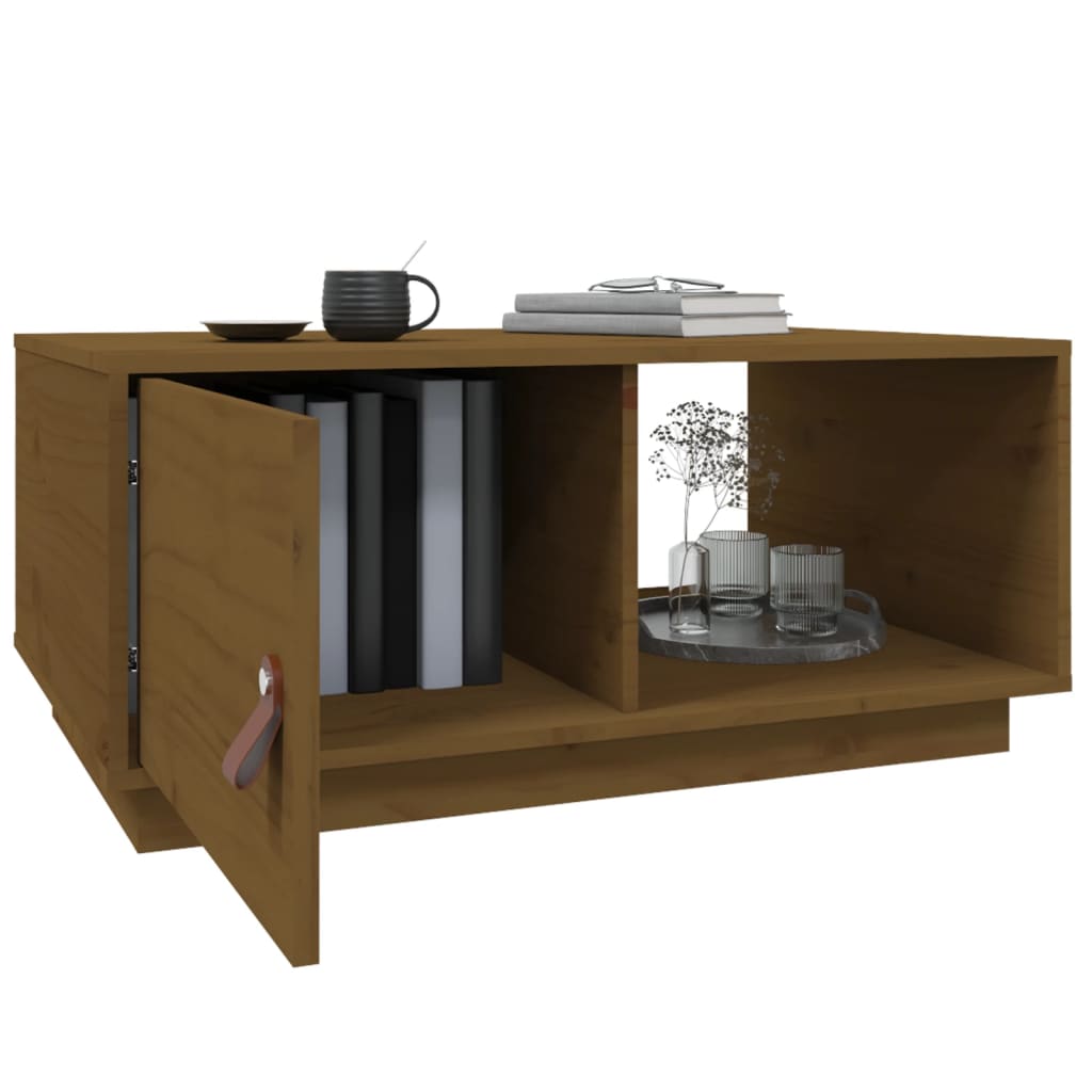 Salongbord honningbrun 80x50x35,5 cm heltre furu