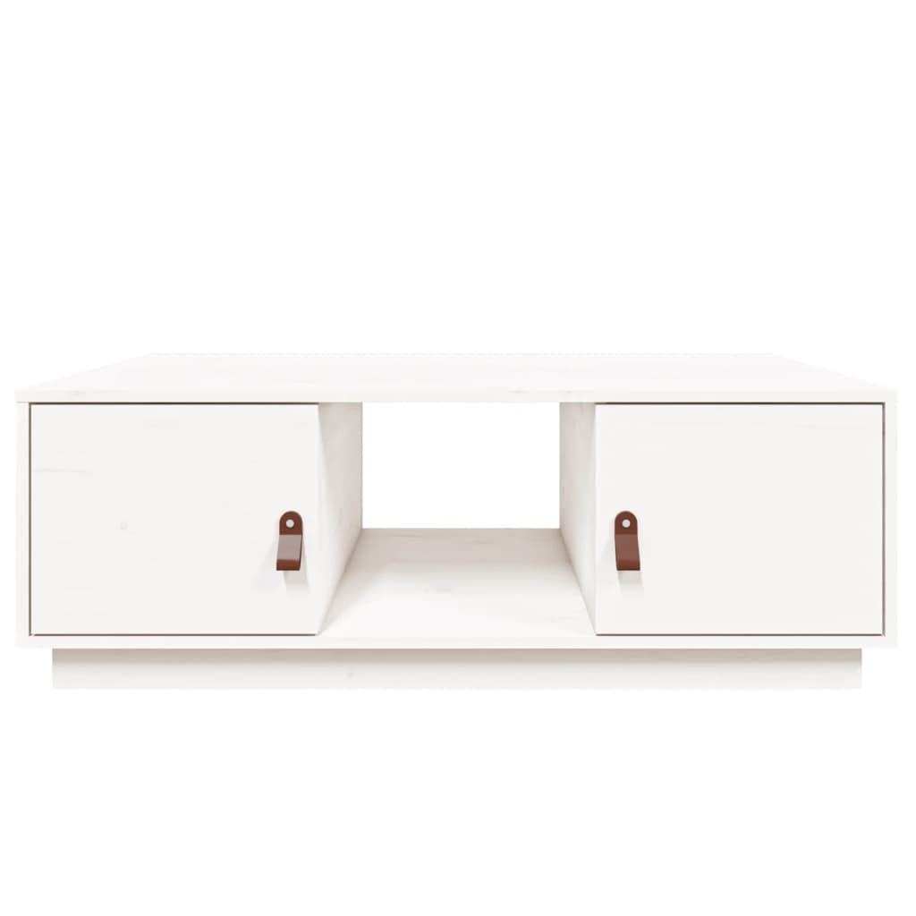 Salongbord hvit 100x50x35 cm heltre furu