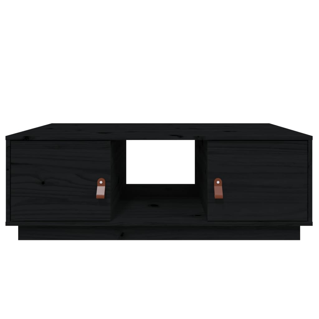 Salongbord svart 100x50x35 cm heltre furu