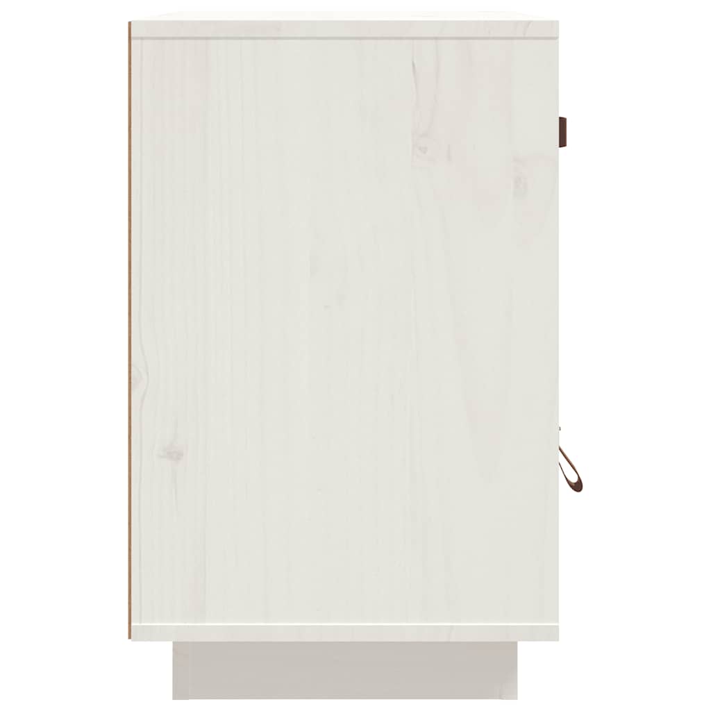 Nattbord 2 stk hvit 40x34x55 cm heltre furu