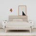 Nattbord 2 stk hvit 40x34x55 cm heltre furu