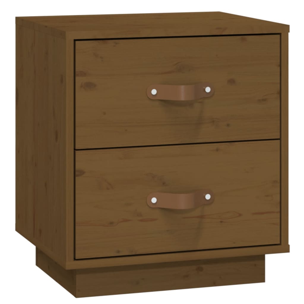Nattbord honningbrun 40x34x45 cm heltre furu