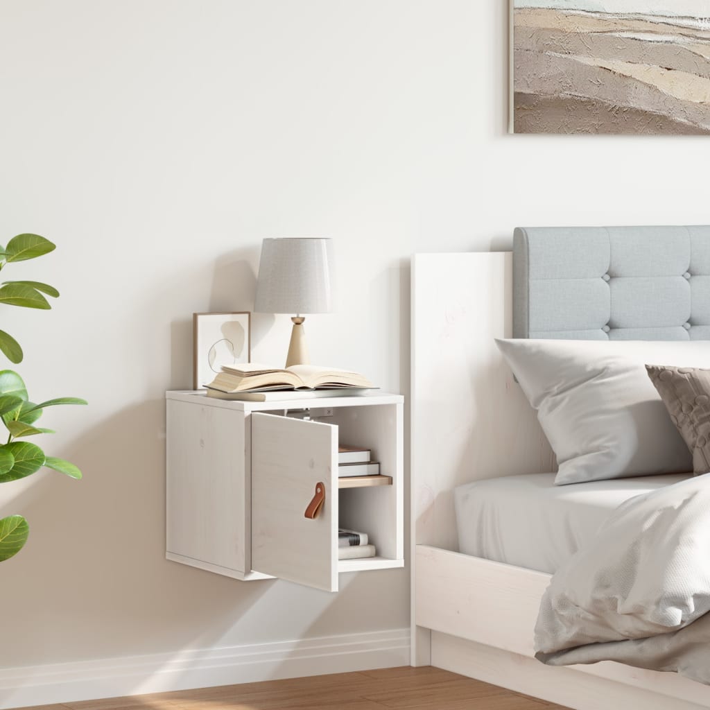 Veggskap hvit 31,5x30x30 cm heltre furu