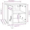 Veggskap svart 31,5x30x30 cm heltre furu