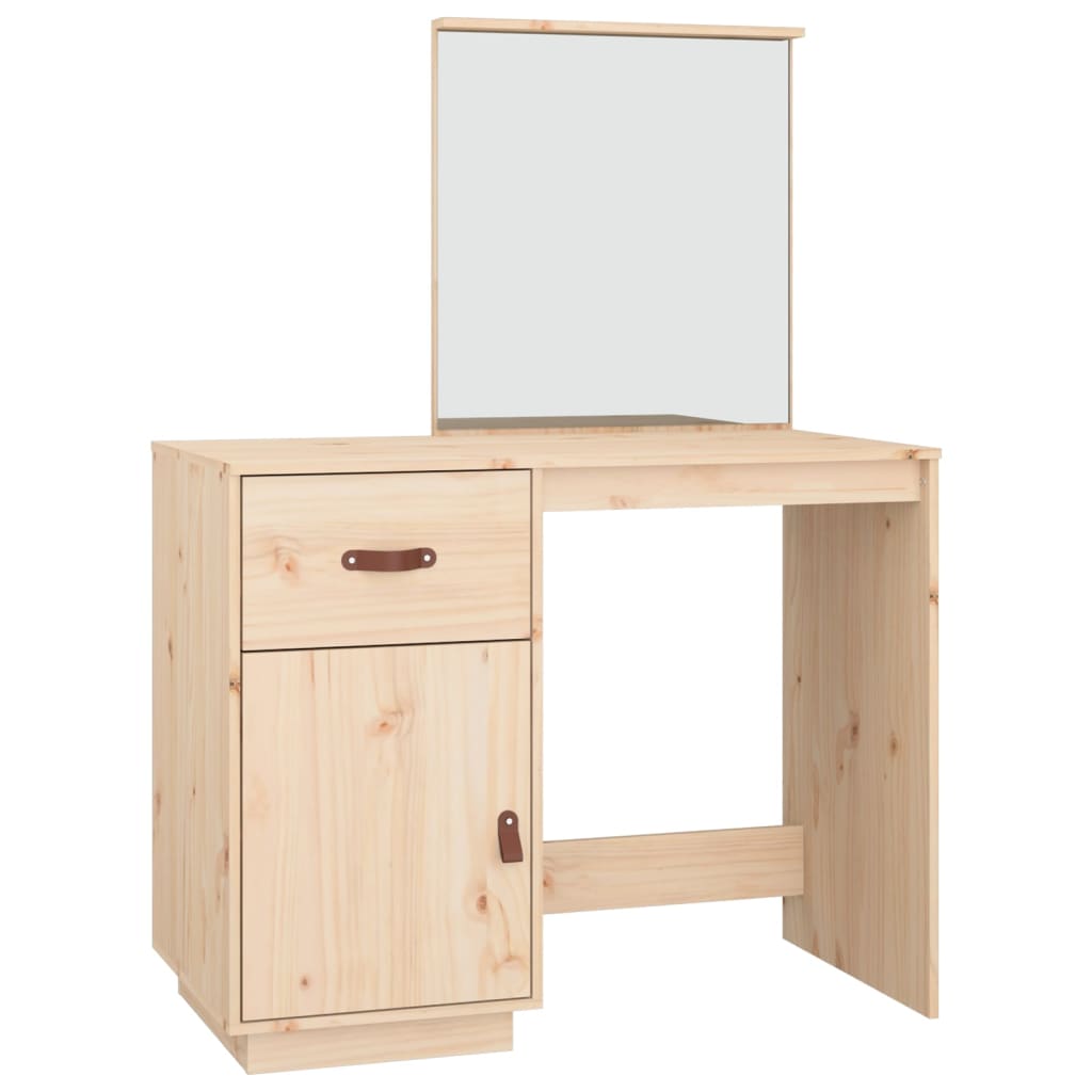 Sminkebord 95x50x134 cm heltre furu