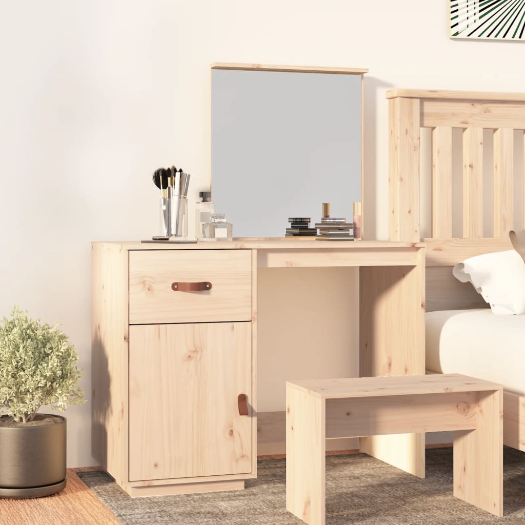 Sminkebord 95x50x134 cm heltre furu