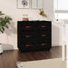 Skjenk svart 80x40x75 cm heltre furu