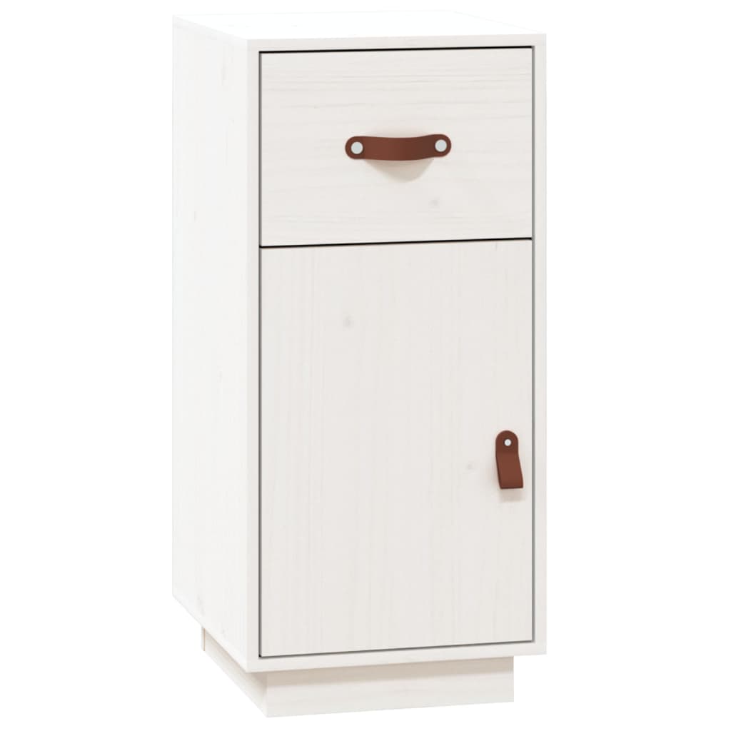 Skjenk hvit 34x40x75 cm heltre furu