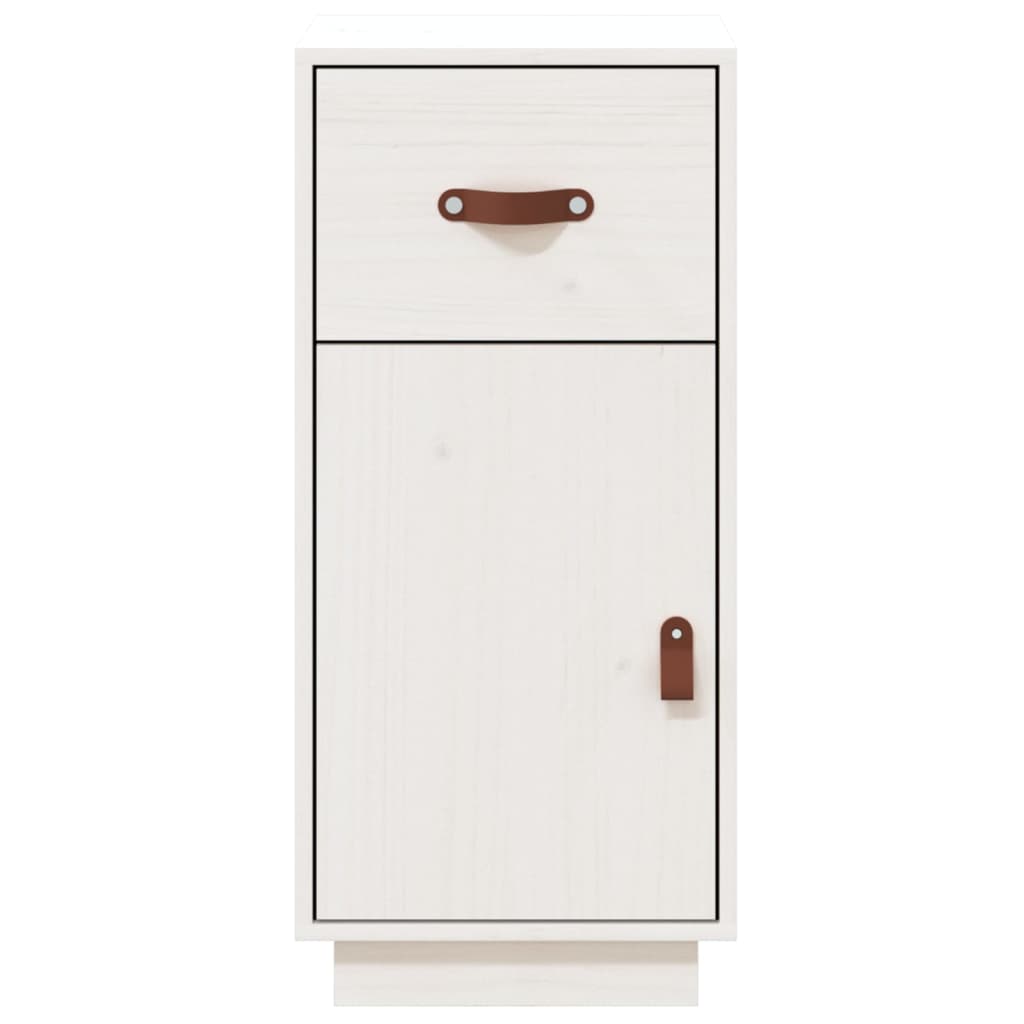 Skjenk hvit 34x40x75 cm heltre furu