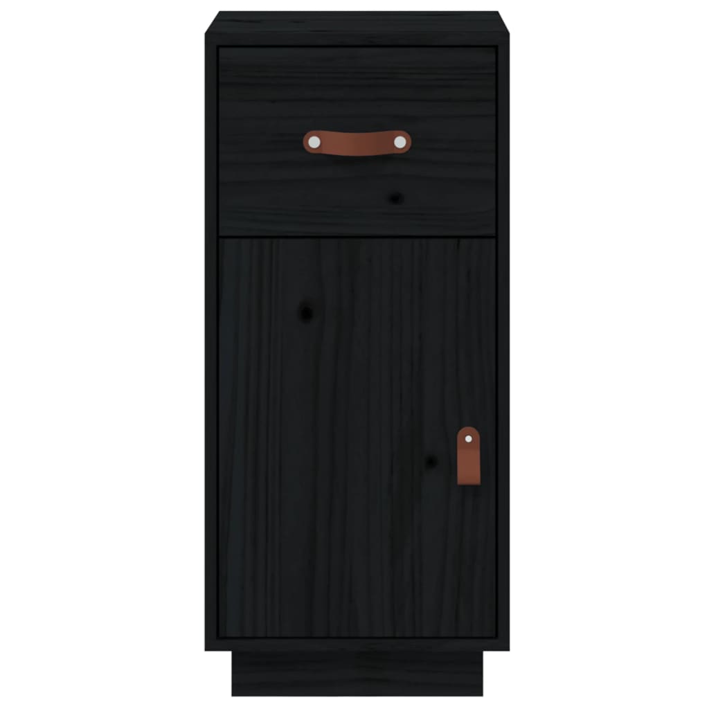 Skjenk svart 34x40x75 cm heltre furu