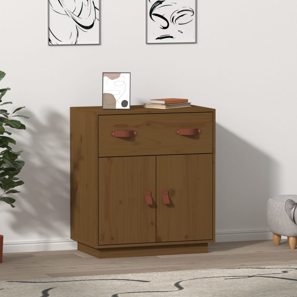 Skjenk honningbrun 65,5x40x75 cm heltre furu