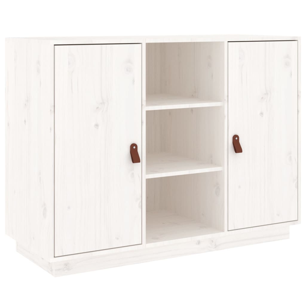 Skjenk hvit 100x40x75 cm heltre furu