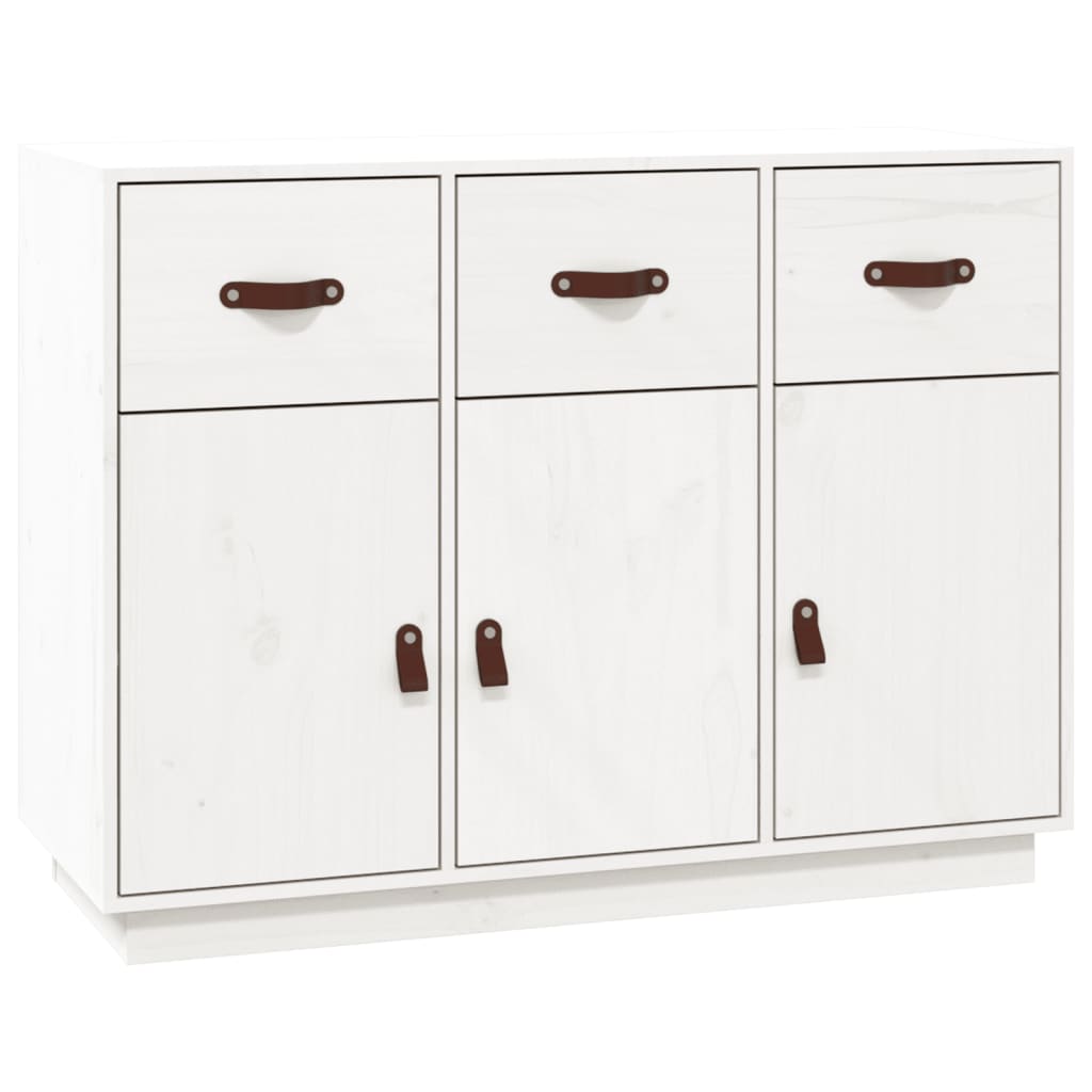 Skjenk hvit 100x40x75 cm heltre furu vidaXL
