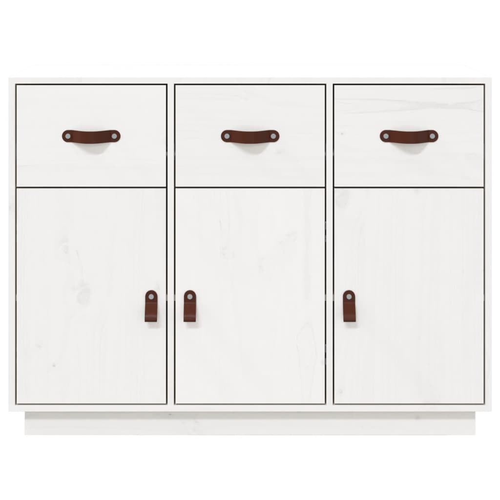 Skjenk hvit 100x40x75 cm heltre furu vidaXL