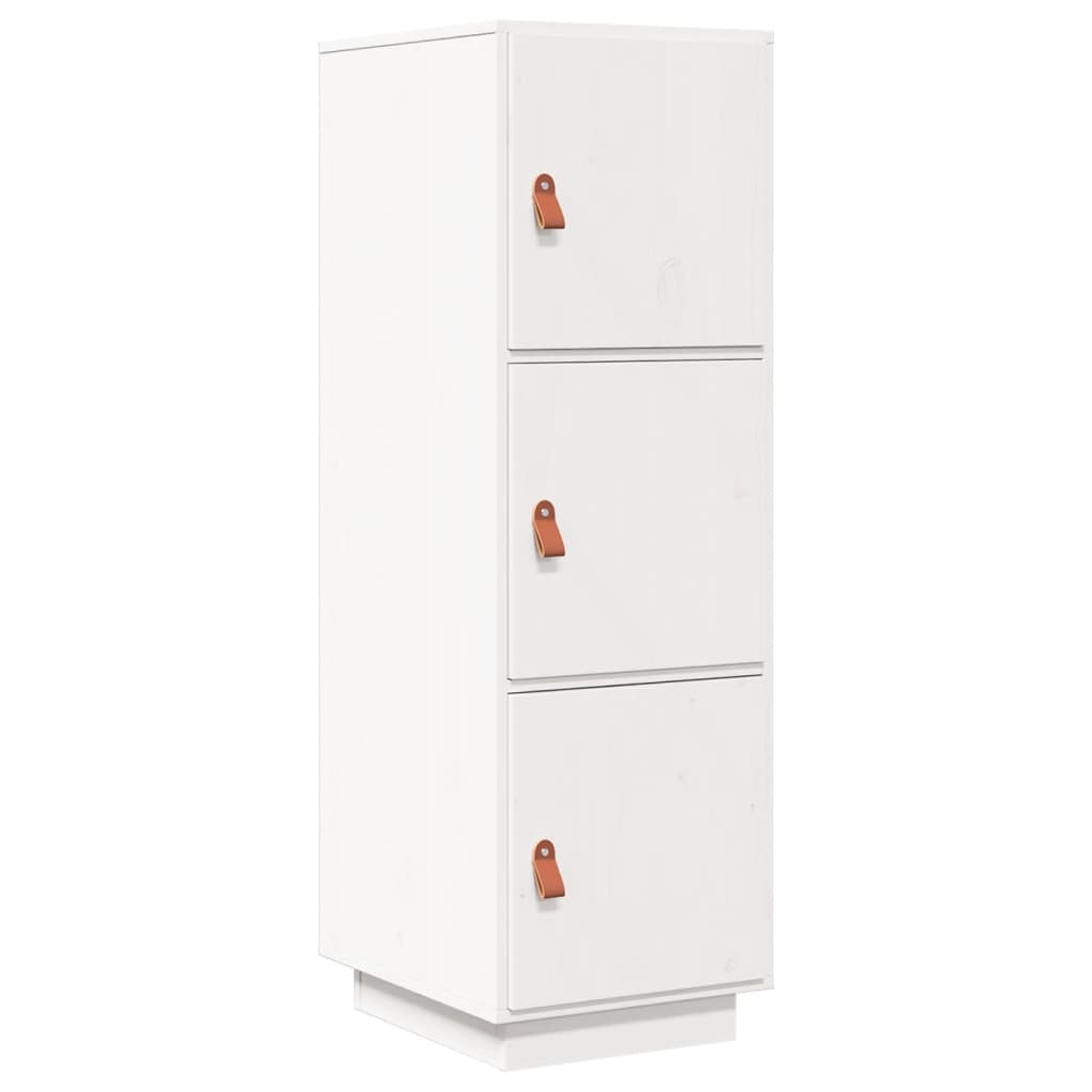 Highboard hvit 34x40x108,5 cm heltre furu