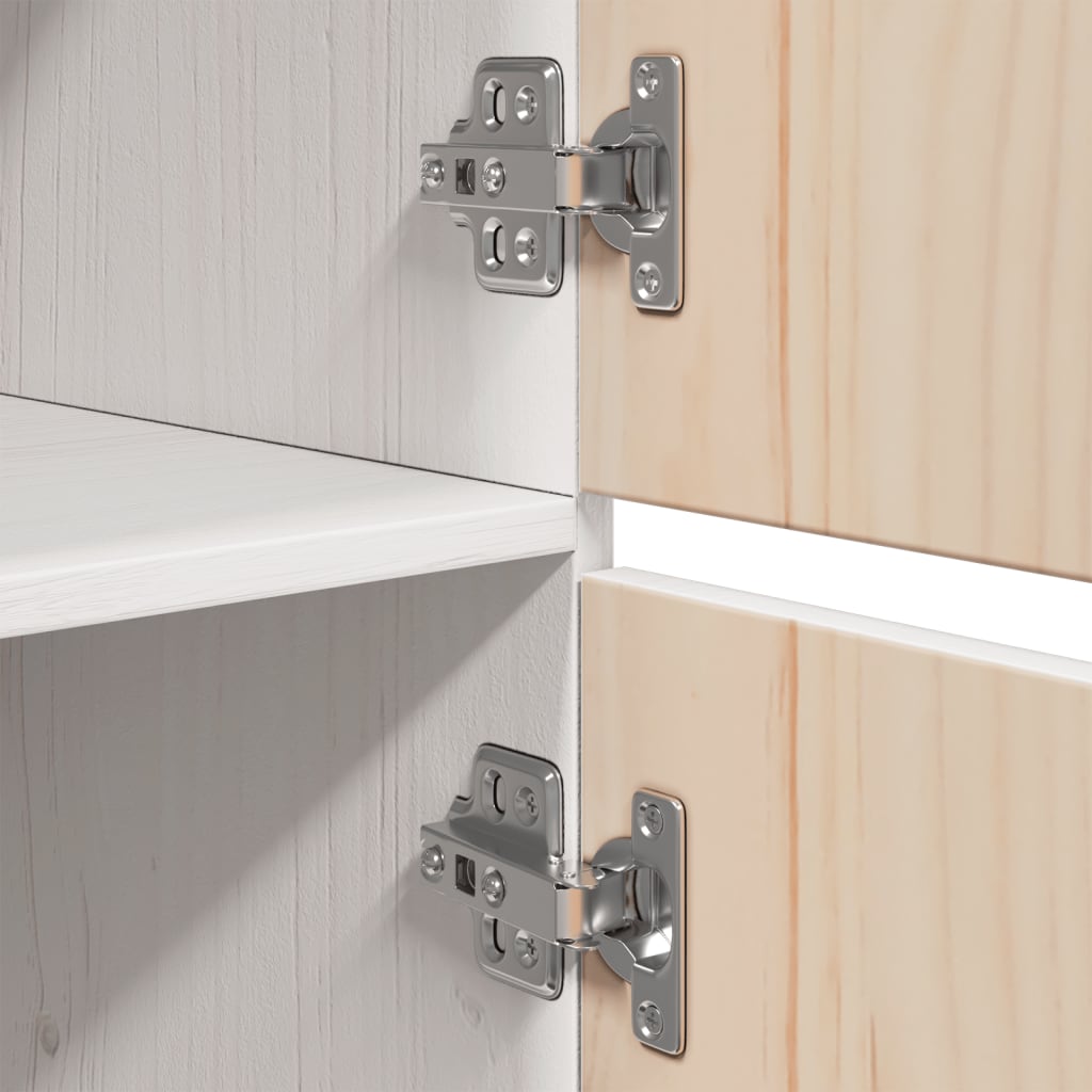 Highboard hvit 34x40x108,5 cm heltre furu
