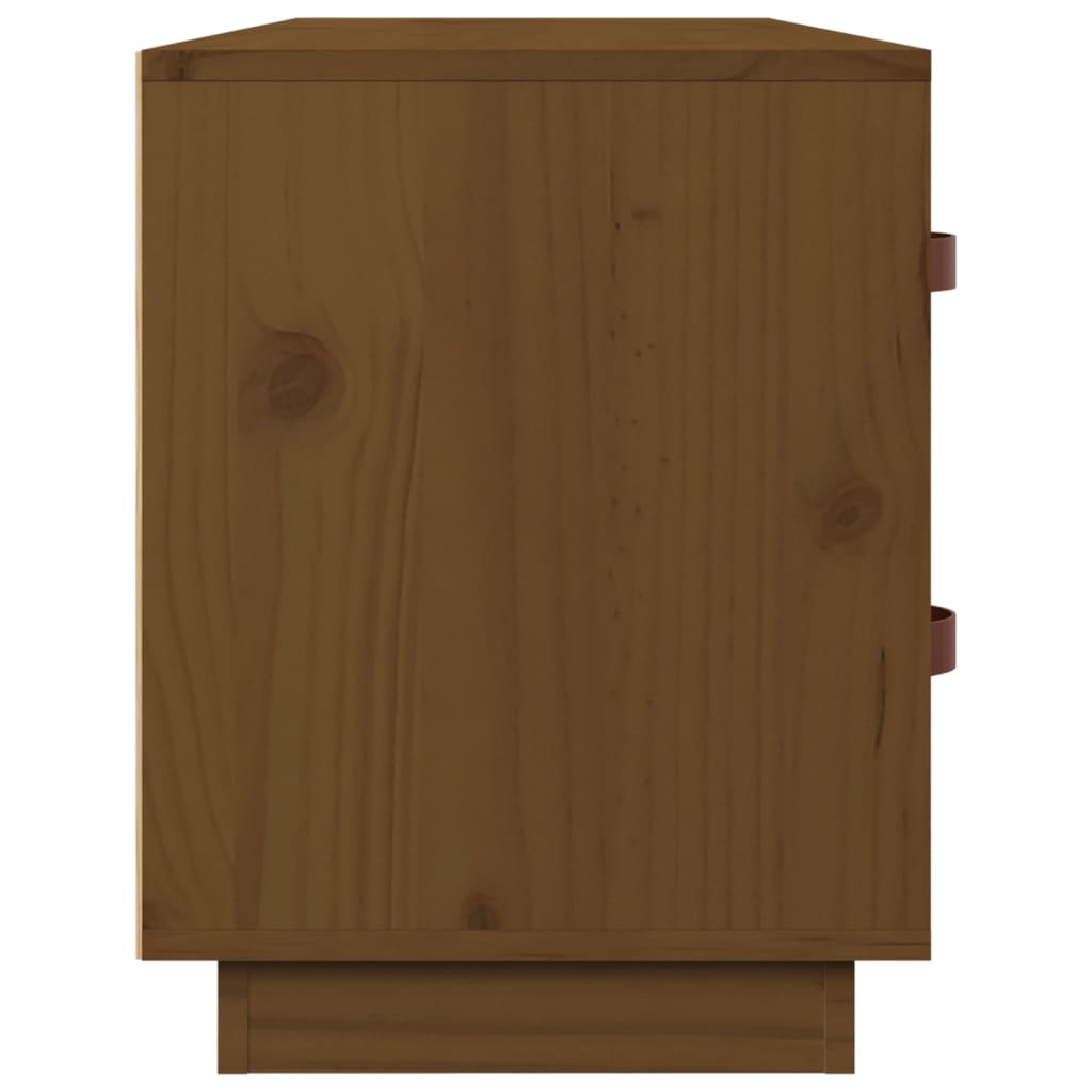Skobenk honningbrun 100x34x45 cm heltre furu
