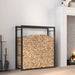 Vedstativ matt svart 80x28x86 cm stål