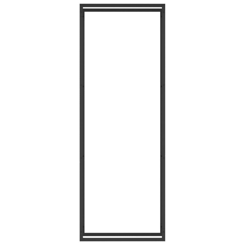 Vedhylle matt svart 80x28x222 cm stål