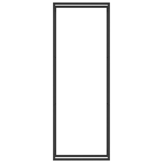 Vedhylle matt svart 80x28x222 cm stål