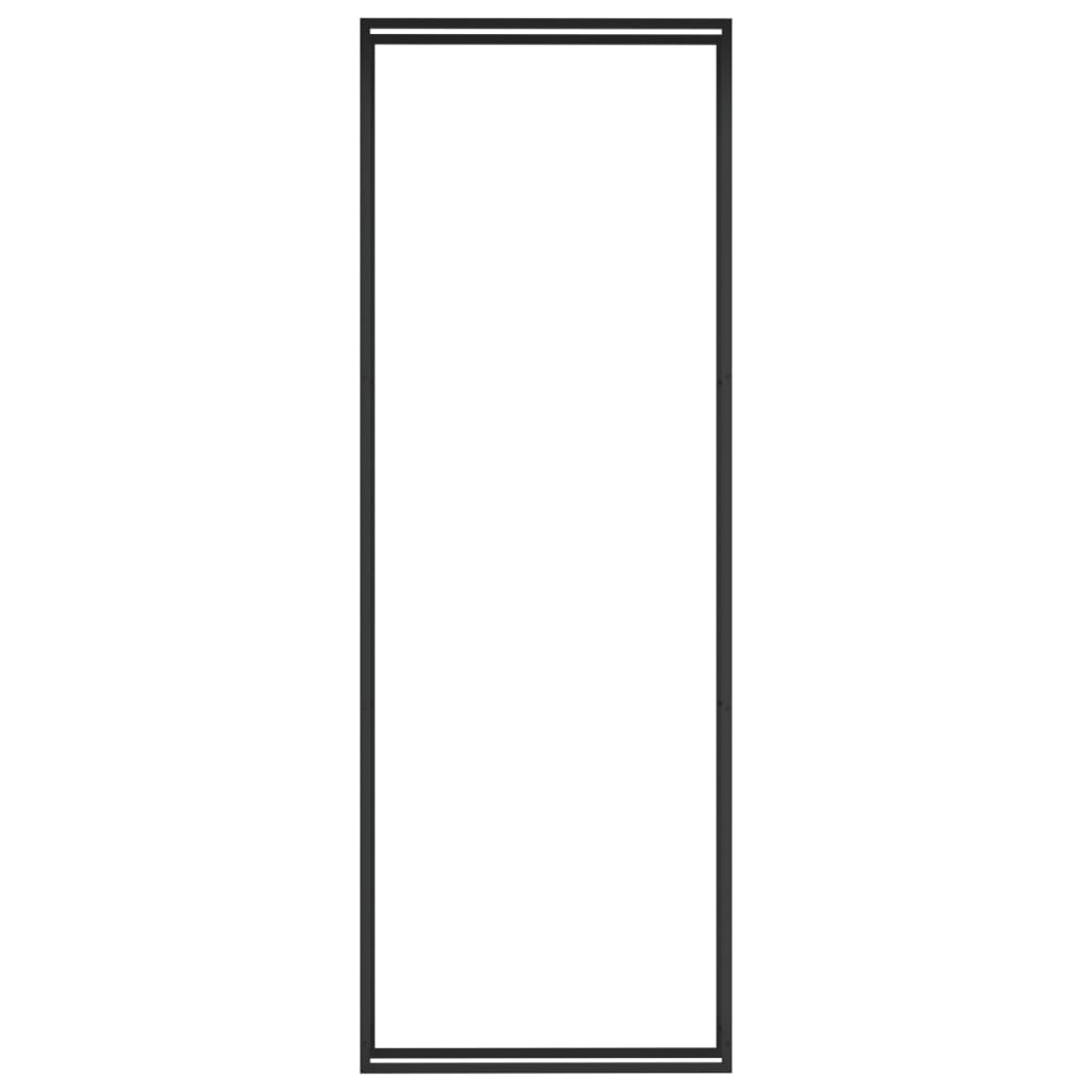 Vedstativ matt svart 110x28x312 cm stål