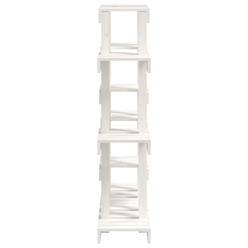 Plantestativ hvit 104,5x25x109,5 cm heltre furu
