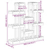 Plantestativ hvit 104,5x25x109,5 cm heltre furu