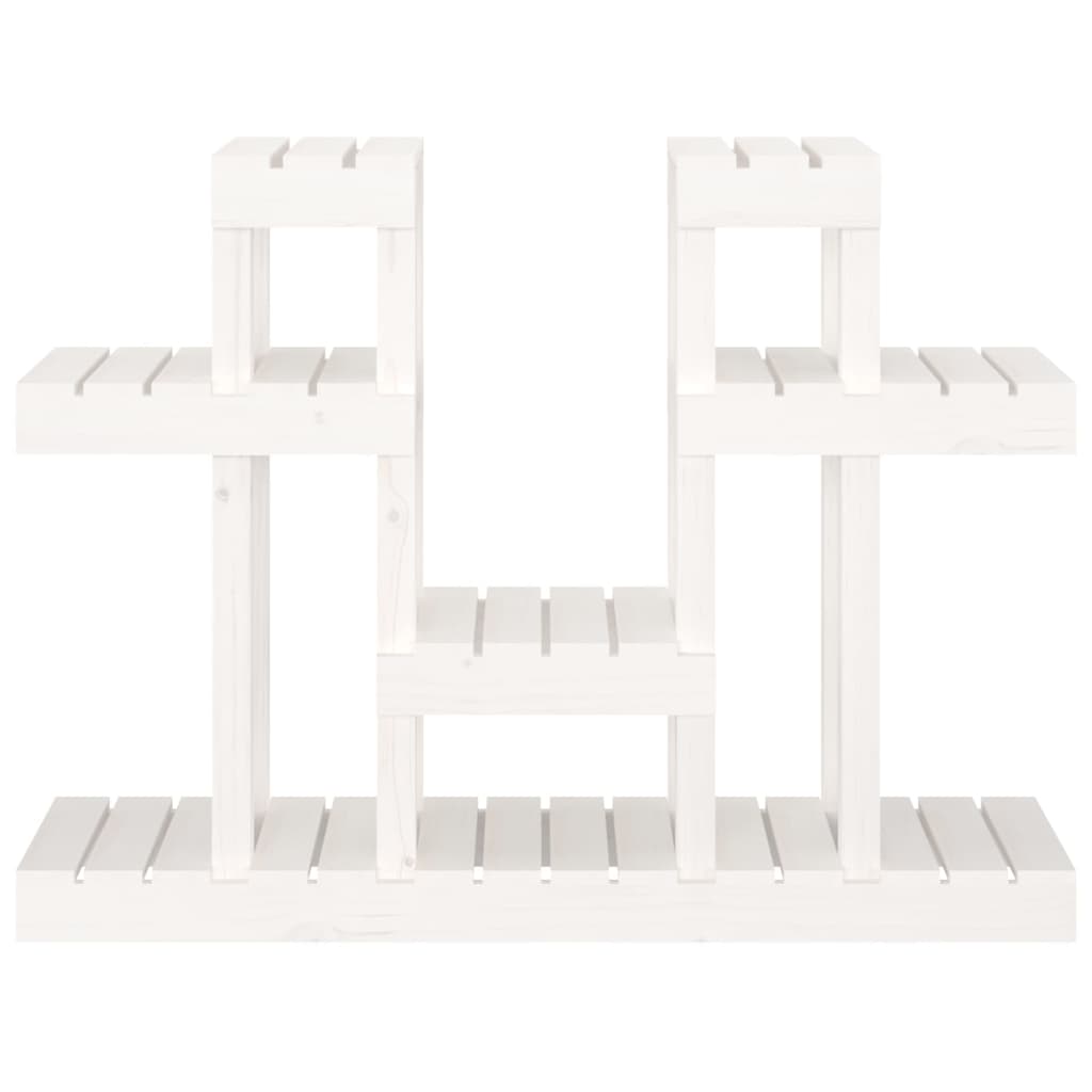 Plantestativ hvit 104,5x25x77,5 cm heltre furu