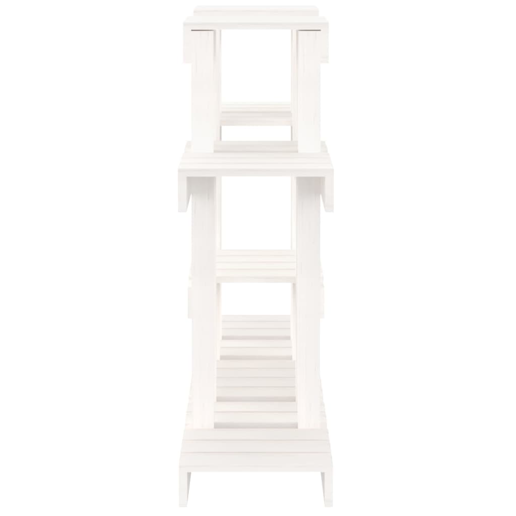Plantestativ hvit 104,5x25x77,5 cm heltre furu