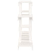 Plantestativ hvit 104,5x25x77,5 cm heltre furu