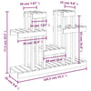 Plantestativ hvit 104,5x25x77,5 cm heltre furu