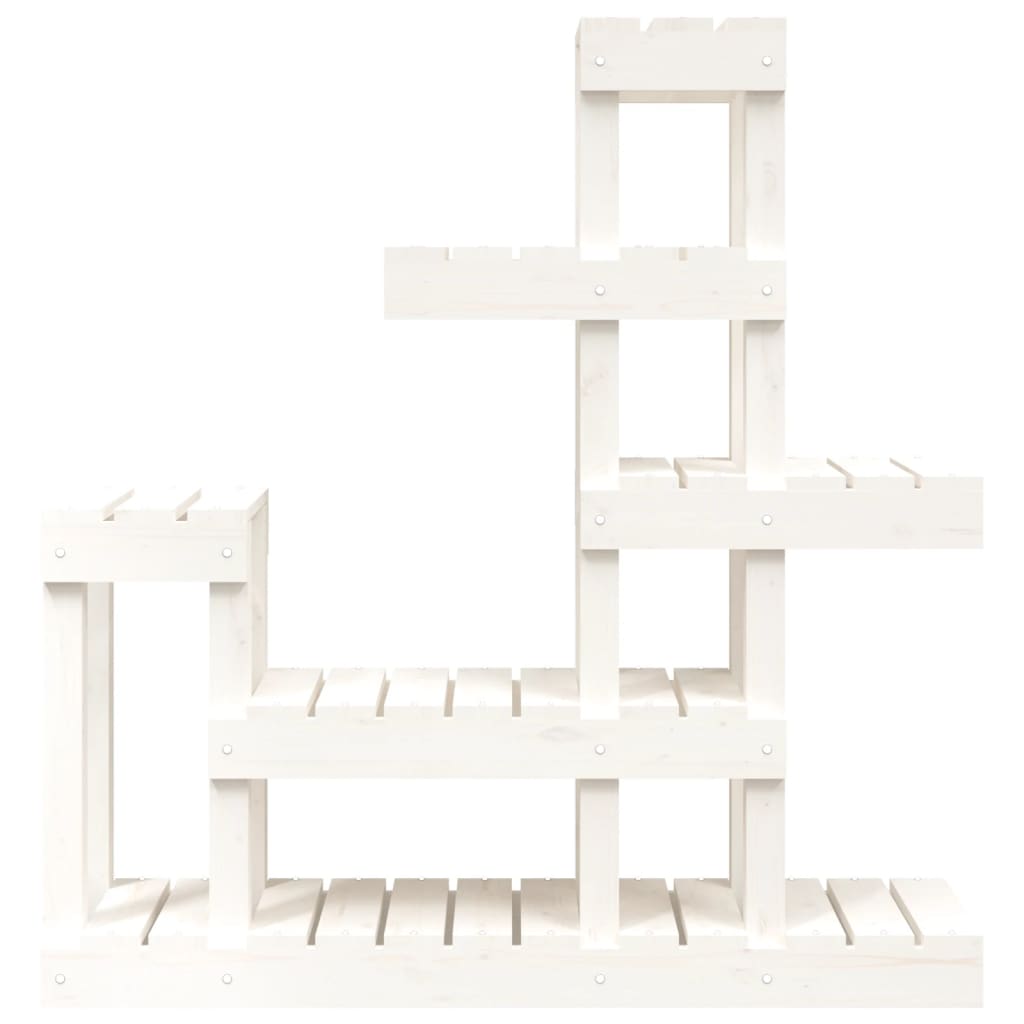 Plantestativ hvit 92x25x97 cm heltre furu