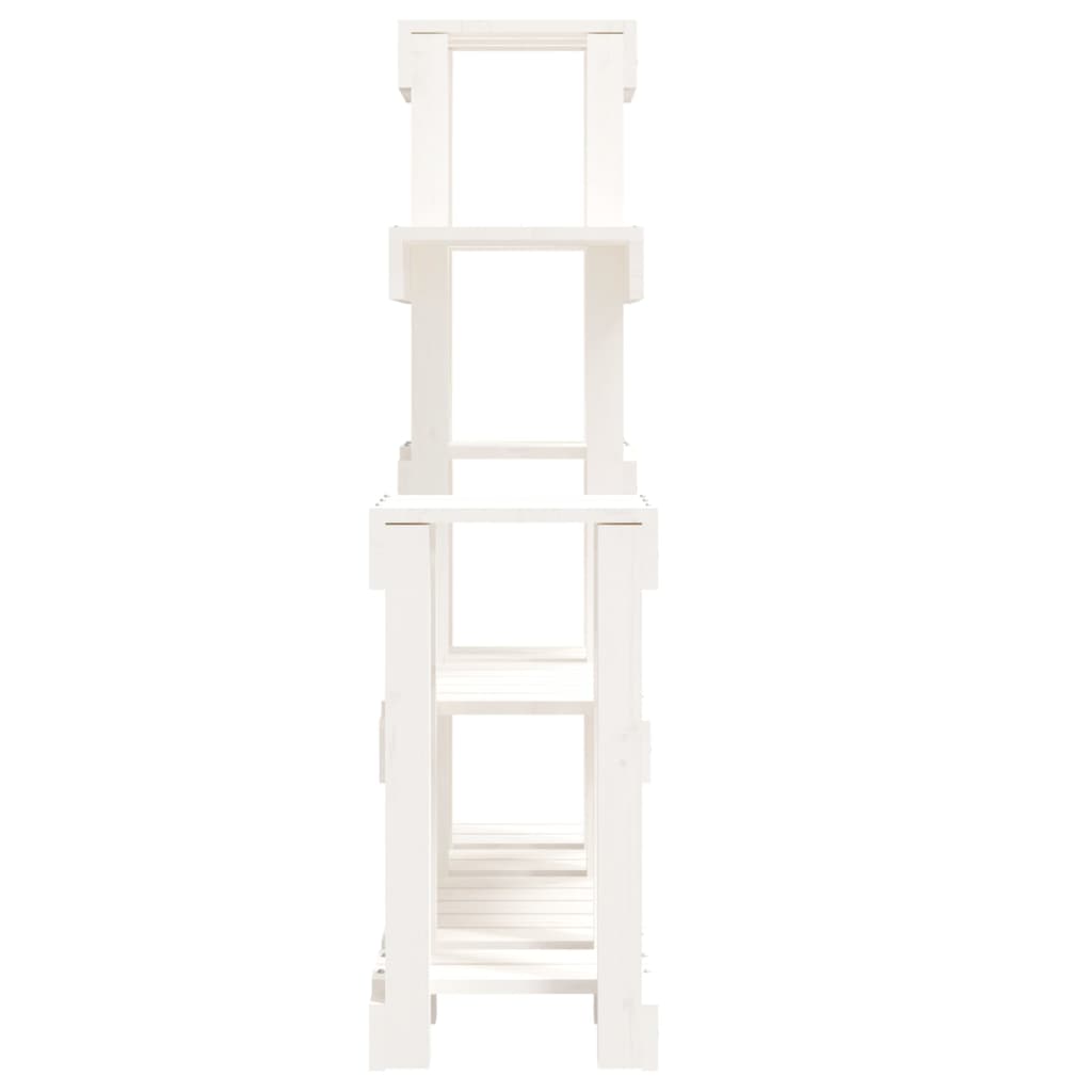 Plantestativ hvit 92x25x97 cm heltre furu