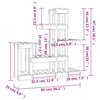 Plantestativ hvit 92x25x97 cm heltre furu