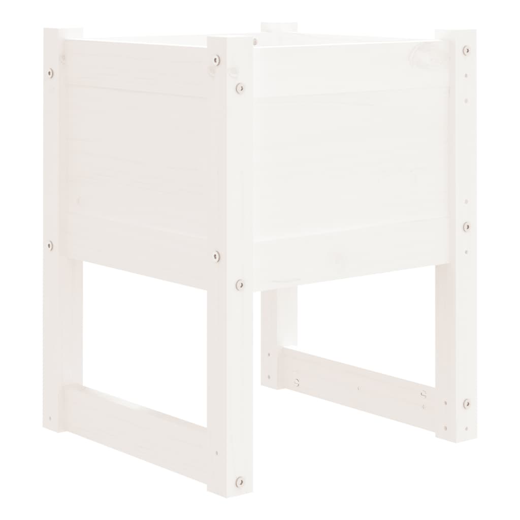 Plantekasse hvit 40x40x52,5 cm heltre furu