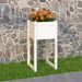 Plantekasse hvit 40x40x81 cm heltre furu
