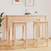 Barstoler 2 stk 40x40x78 cm heltre furu