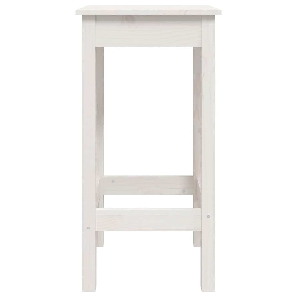 Barstoler 2 stk hvit 40x40x78 cm heltre furu