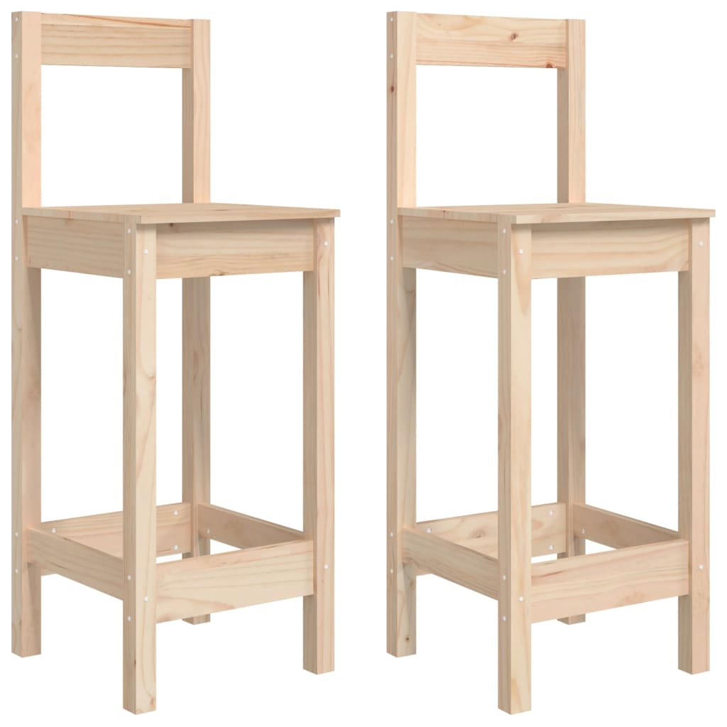 Barstoler 2 stk 40x41,5x112 cm heltre furu vidaXL