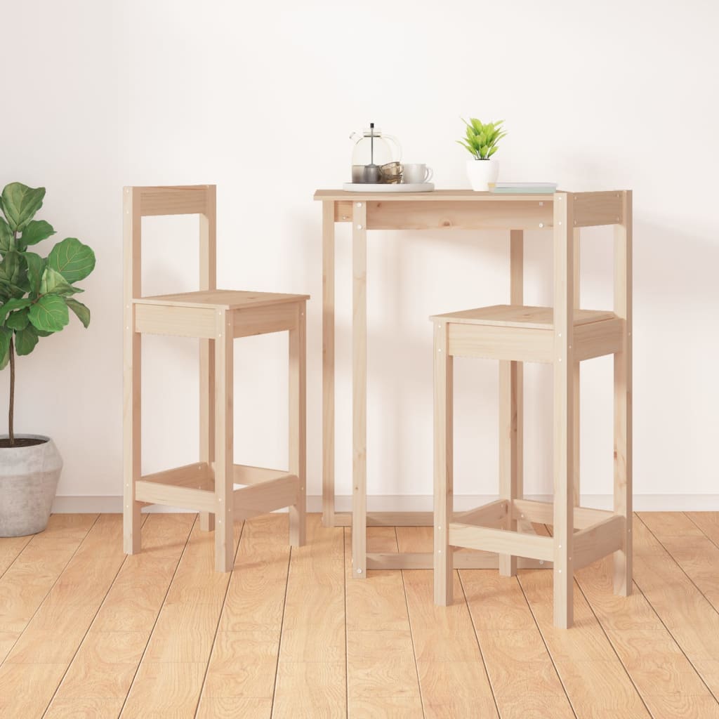 Barstoler 2 stk 40x41,5x112 cm heltre furu vidaXL