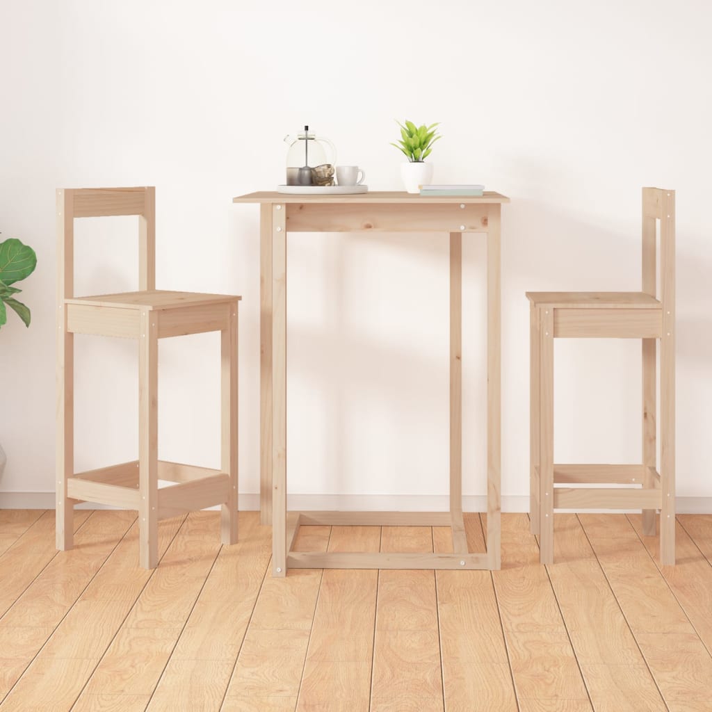 Barstoler 2 stk 40x41,5x112 cm heltre furu vidaXL