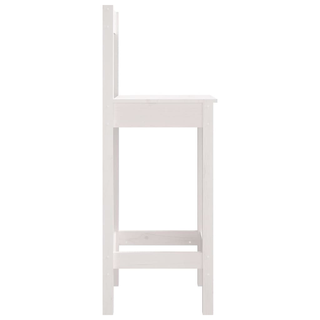 Barstoler 2 stk hvit 40x41,5x112 cm heltre furu vidaXL