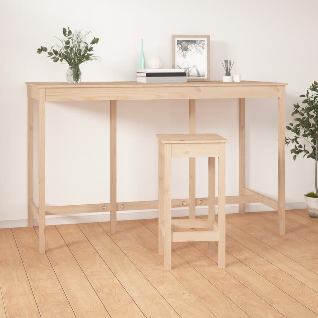 Barbord 180x80x110 cm heltre furu vidaXL