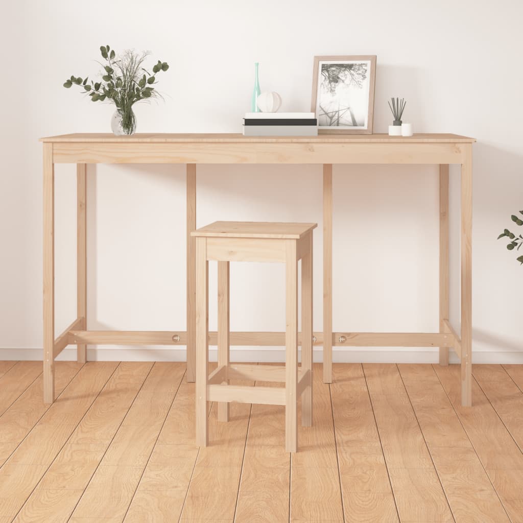 Barbord 180x80x110 cm heltre furu vidaXL